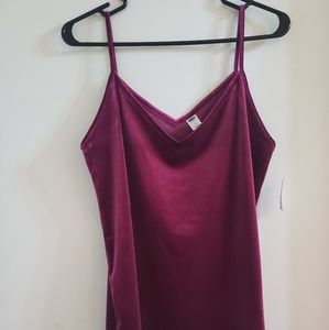 NWT🔥 M Plum Velour Tank Top